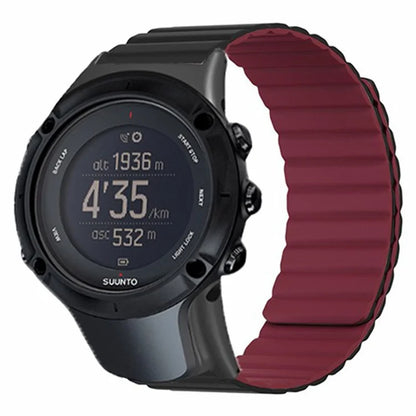 For Sunnto Ambit 3 / Ambit 3 Sport / Ambit 3 Run Silicone Sport Strap Magnetic Watch Band