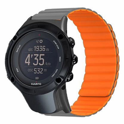 For Sunnto Ambit 3 / Ambit 3 Sport / Ambit 3 Run Silicone Sport Strap Magnetic Watch Band