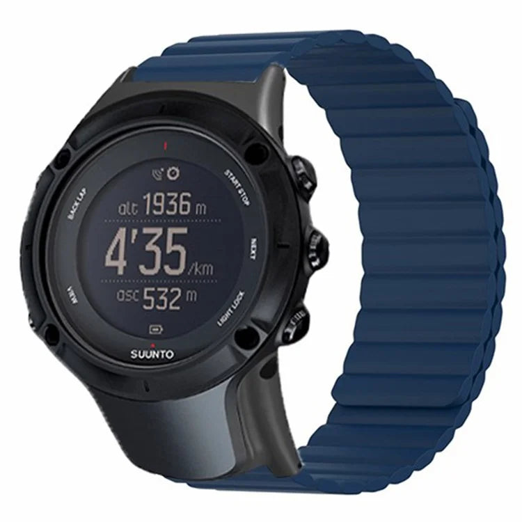 For Sunnto Ambit 3 / Ambit 3 Sport / Ambit 3 Run Silicone Sport Strap Magnetic Watch Band
