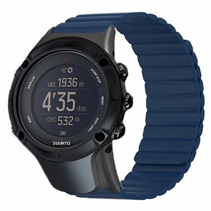 For Sunnto Ambit 3 / Ambit 3 Sport / Ambit 3 Run Silicone Sport Strap Magnetic Watch Band