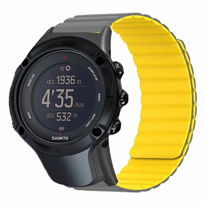 For Sunnto Ambit 3 / Ambit 3 Sport / Ambit 3 Run Silicone Sport Strap Magnetic Watch Band