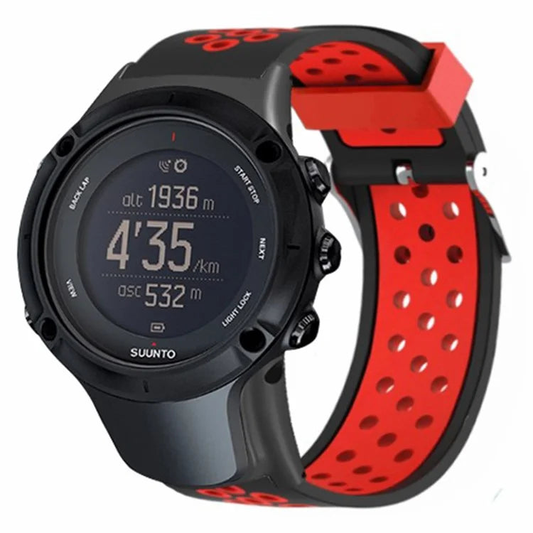 For Sunnto Ambit 3 / Ambit 3 Sport / Ambit 3 Run Watch Band Silicone Breathable Wristband