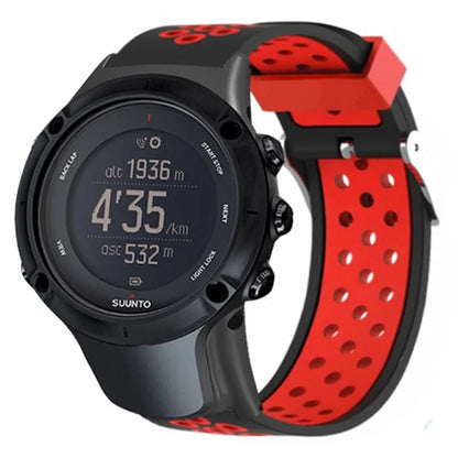 For Sunnto Ambit 3 / Ambit 3 Sport / Ambit 3 Run Watch Band Silicone Breathable Wristband