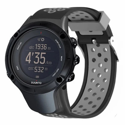 For Sunnto Ambit 3 / Ambit 3 Sport / Ambit 3 Run Watch Band Silicone Breathable Wristband