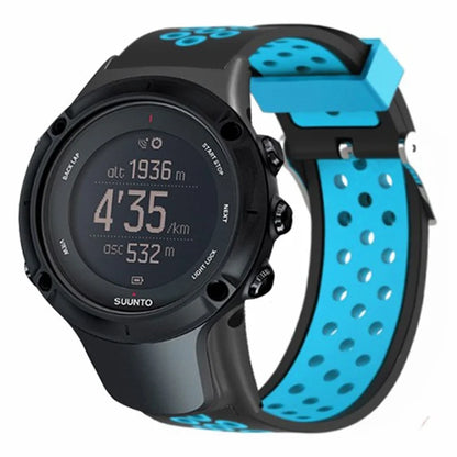 For Sunnto Ambit 3 / Ambit 3 Sport / Ambit 3 Run Watch Band Silicone Breathable Wristband