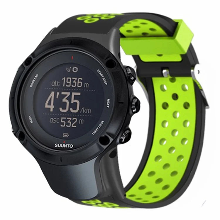 For Sunnto Ambit 3 / Ambit 3 Sport / Ambit 3 Run Watch Band Silicone Breathable Wristband