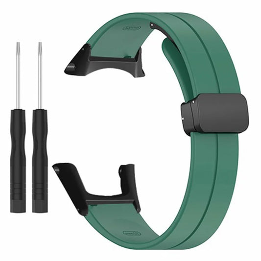 For Sunnto Ambit 3 / Ambit 3 Sport / Ambit 3 Run Watch Band Silicone Soft Strap with Magnetic Folding Clasp