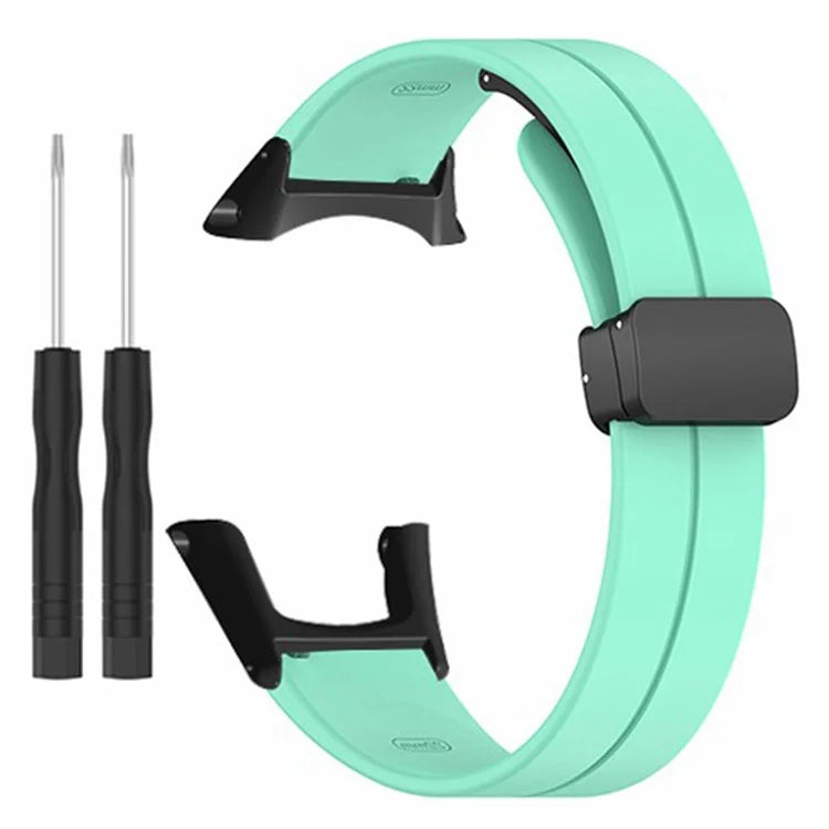 For Sunnto Ambit 3 / Ambit 3 Sport / Ambit 3 Run Watch Band Silicone Soft Strap with Magnetic Folding Clasp