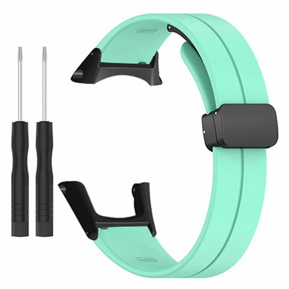 For Sunnto Ambit 3 / Ambit 3 Sport / Ambit 3 Run Watch Band Silicone Soft Strap with Magnetic Folding Clasp