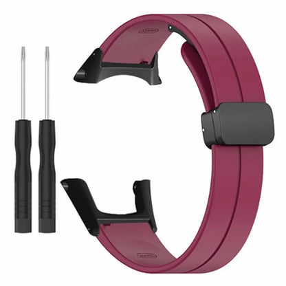 For Sunnto Ambit 3 / Ambit 3 Sport / Ambit 3 Run Watch Band Silicone Soft Strap with Magnetic Folding Clasp
