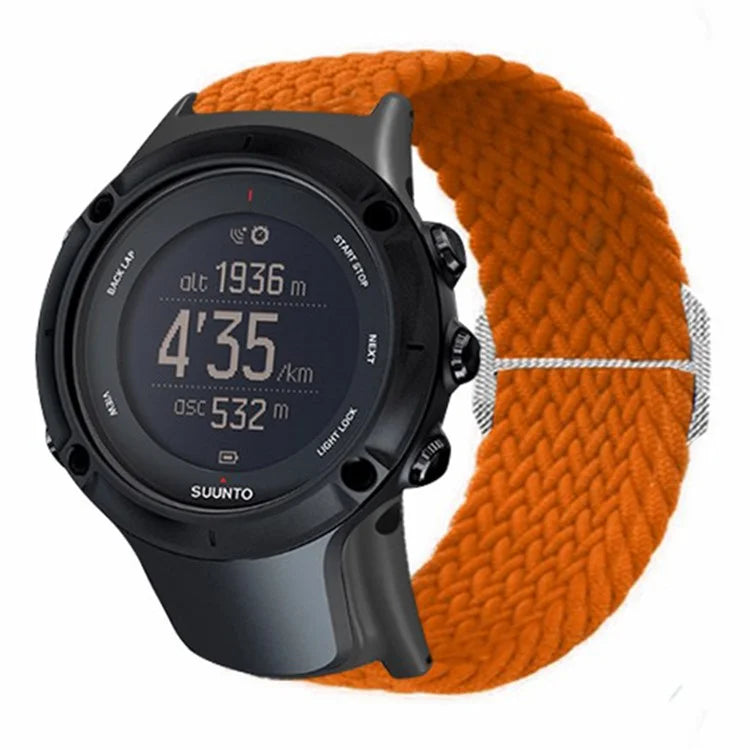 For Sunnto Ambit 3 / Ambit 3 Sport / Ambit 3 Run Braided Nylon Watch Band Adjustable Wrist Strap
