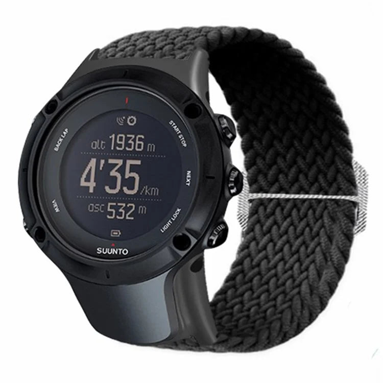 For Sunnto Ambit 3 / Ambit 3 Sport / Ambit 3 Run Braided Nylon Watch Band Adjustable Wrist Strap