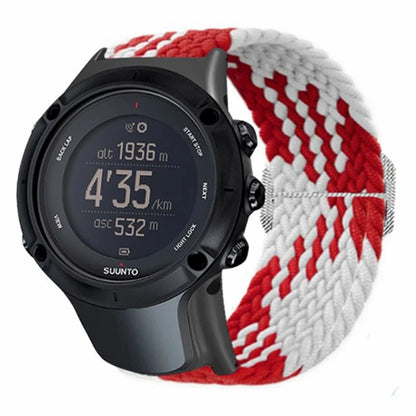 For Sunnto Ambit 3 / Ambit 3 Sport / Ambit 3 Run Braided Nylon Watch Band Adjustable Wrist Strap