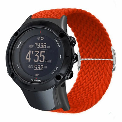 For Sunnto Ambit 3 / Ambit 3 Sport / Ambit 3 Run Braided Nylon Watch Band Adjustable Wrist Strap