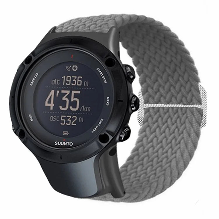 For Sunnto Ambit 3 / Ambit 3 Sport / Ambit 3 Run Braided Nylon Watch Band Adjustable Wrist Strap