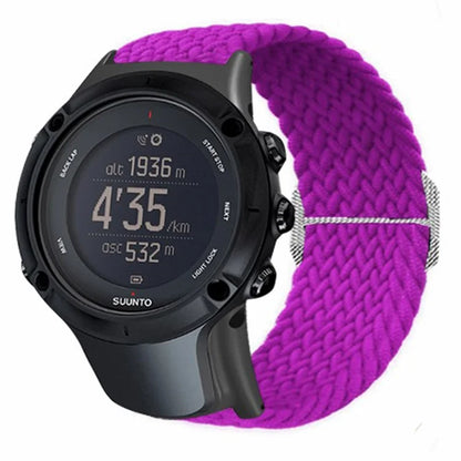 For Sunnto Ambit 3 / Ambit 3 Sport / Ambit 3 Run Braided Nylon Watch Band Adjustable Wrist Strap