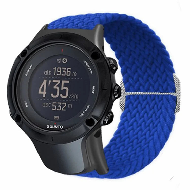 For Sunnto Ambit 3 / Ambit 3 Sport / Ambit 3 Run Braided Nylon Watch Band Adjustable Wrist Strap