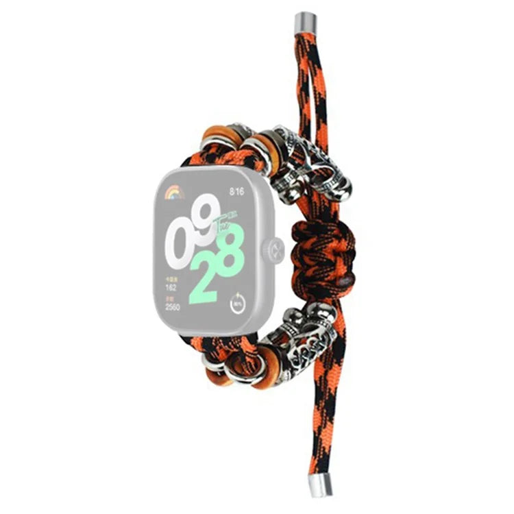 For Xiaomi Redmi Watch 4 Adjustable Watch Strap Bead Braided Nylon Band