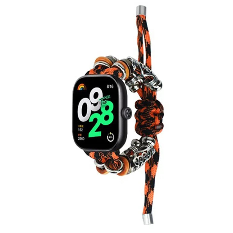 For Xiaomi Redmi Watch 4 Adjustable Watch Strap Bead Braided Nylon Band