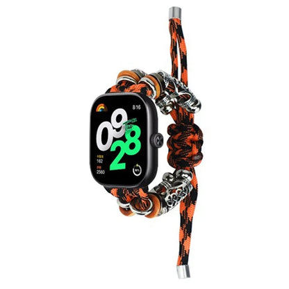 For Xiaomi Redmi Watch 4 Adjustable Watch Strap Bead Braided Nylon Band