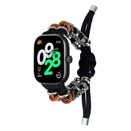For Xiaomi Redmi Watch 4 Adjustable Watch Strap Bead Braided Nylon Band