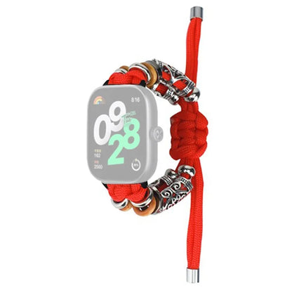 For Xiaomi Redmi Watch 4 Adjustable Watch Strap Bead Braided Nylon Band