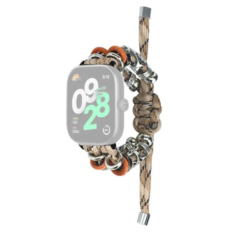 For Xiaomi Redmi Watch 4 Adjustable Watch Strap Bead Braided Nylon Band