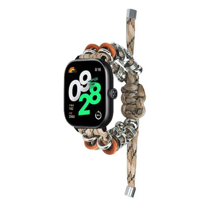 For Xiaomi Redmi Watch 4 Adjustable Watch Strap Bead Braided Nylon Band
