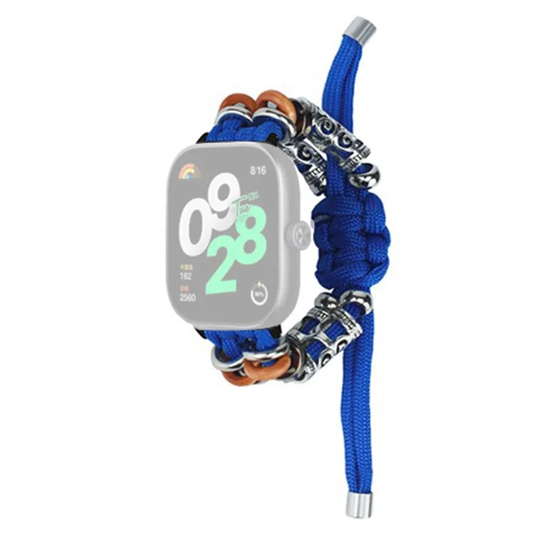 For Xiaomi Redmi Watch 4 Adjustable Watch Strap Bead Braided Nylon Band