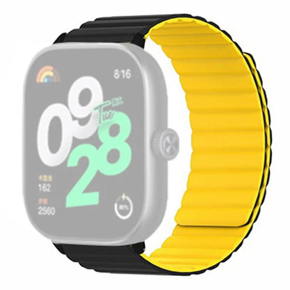 For Xiaomi Redmi Watch 4 Magnetic Silicone Watch Band Strap with Alloy Connector