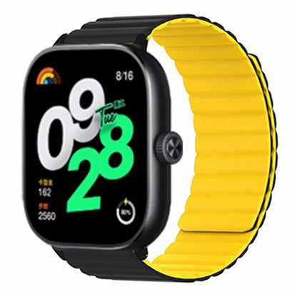 For Xiaomi Redmi Watch 4 Magnetic Silicone Watch Band Strap with Alloy Connector