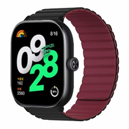 For Xiaomi Redmi Watch 4 Magnetic Silicone Watch Band Strap with Alloy Connector