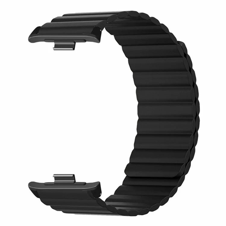For Xiaomi Redmi Watch 4 Magnetic Silicone Watch Band Strap with Alloy Connector