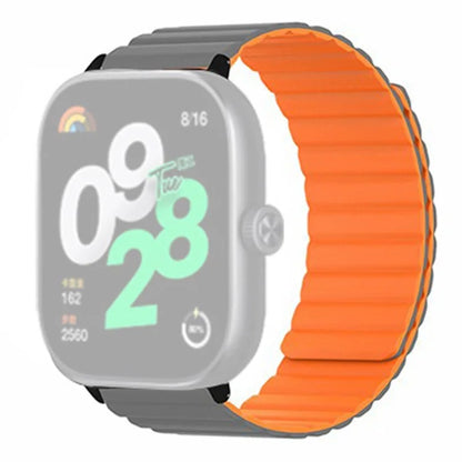 For Xiaomi Redmi Watch 4 Magnetic Silicone Watch Band Strap with Alloy Connector