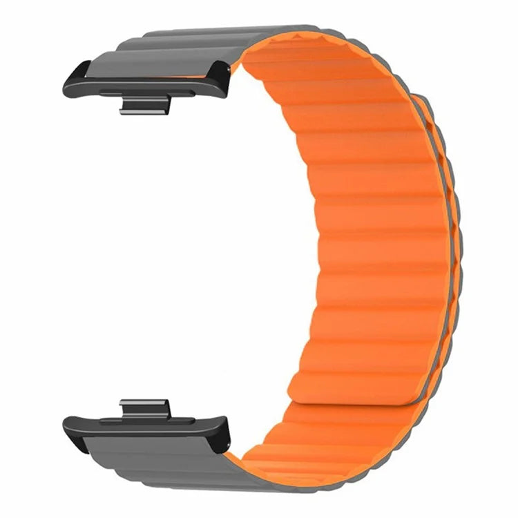 For Xiaomi Redmi Watch 4 Magnetic Silicone Watch Band Strap with Alloy Connector