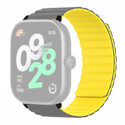For Xiaomi Redmi Watch 4 Magnetic Silicone Watch Band Strap with Alloy Connector