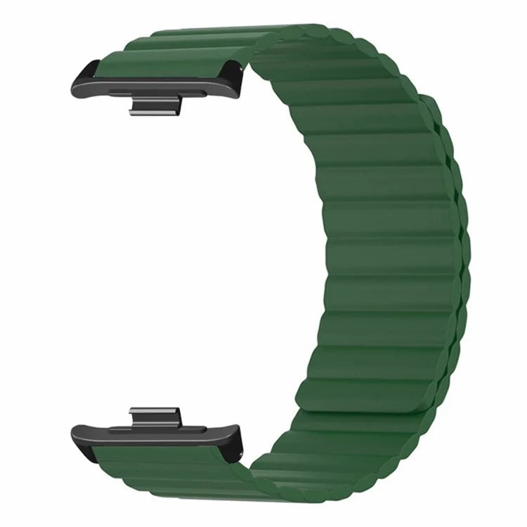 For Xiaomi Redmi Watch 4 Magnetic Silicone Watch Band Strap with Alloy Connector