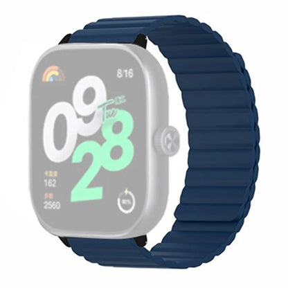 For Xiaomi Redmi Watch 4 Magnetic Silicone Watch Band Strap with Alloy Connector