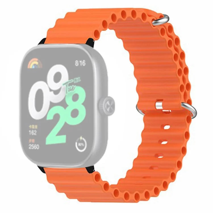 For Xiaomi Redmi Watch 4 Silicone Watch Band Wrist Strap with Alloy Connector