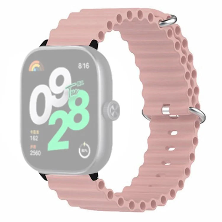 For Xiaomi Redmi Watch 4 Silicone Watch Band Wrist Strap with Alloy Connector