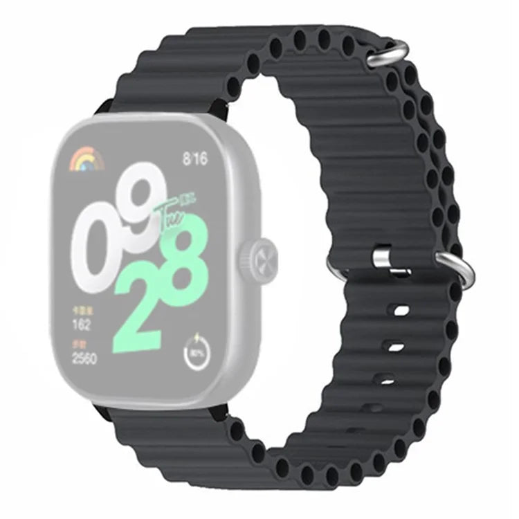 For Xiaomi Redmi Watch 4 Silicone Watch Band Wrist Strap with Alloy Connector