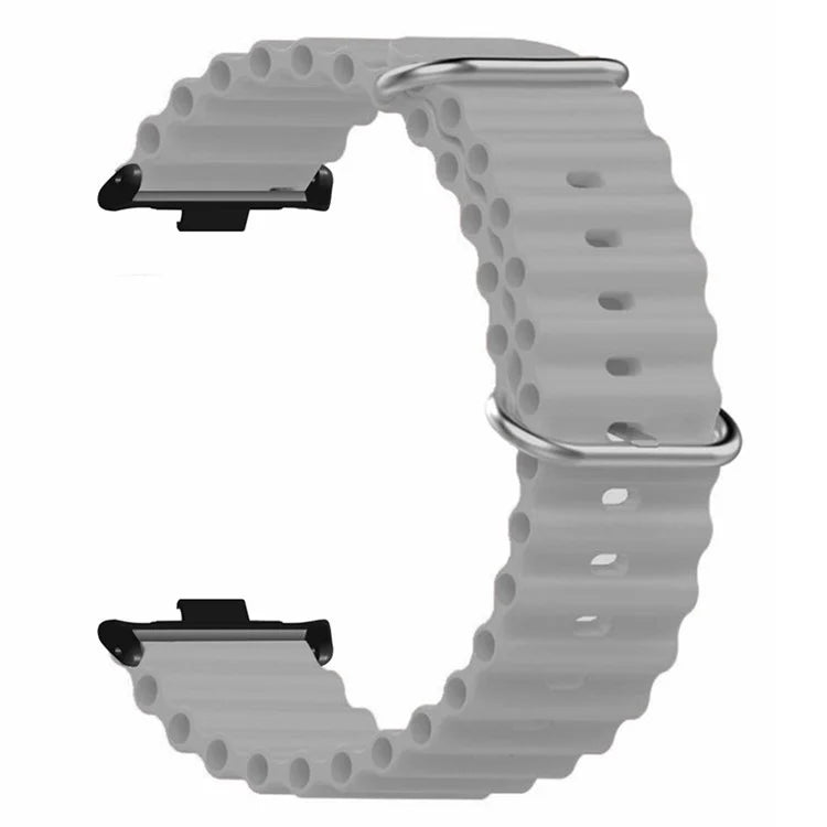 For Xiaomi Redmi Watch 4 Silicone Watch Band Wrist Strap with Alloy Connector