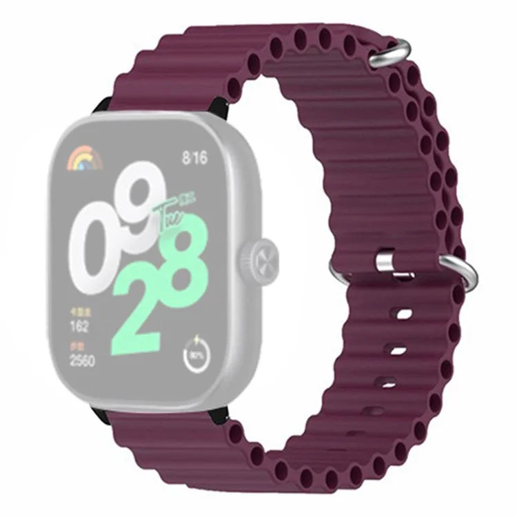 For Xiaomi Redmi Watch 4 Silicone Watch Band Wrist Strap with Alloy Connector