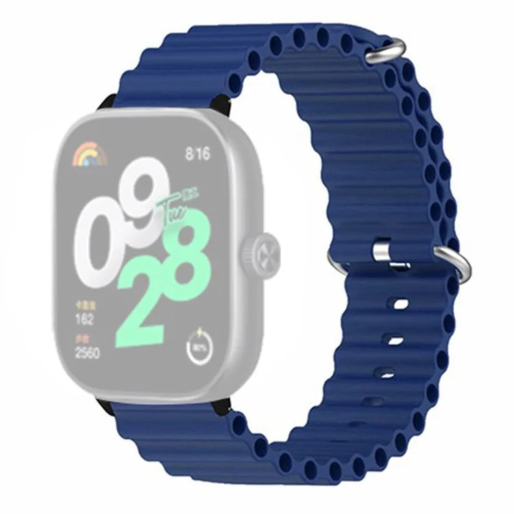 For Xiaomi Redmi Watch 4 Silicone Watch Band Wrist Strap with Alloy Connector