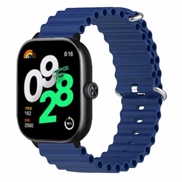 For Xiaomi Redmi Watch 4 Silicone Watch Band Wrist Strap with Alloy Connector