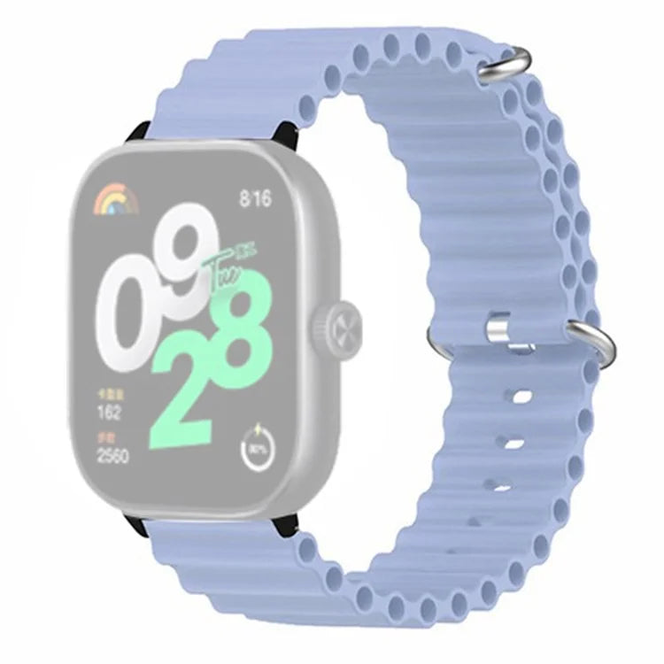 For Xiaomi Redmi Watch 4 Silicone Watch Band Wrist Strap with Alloy Connector