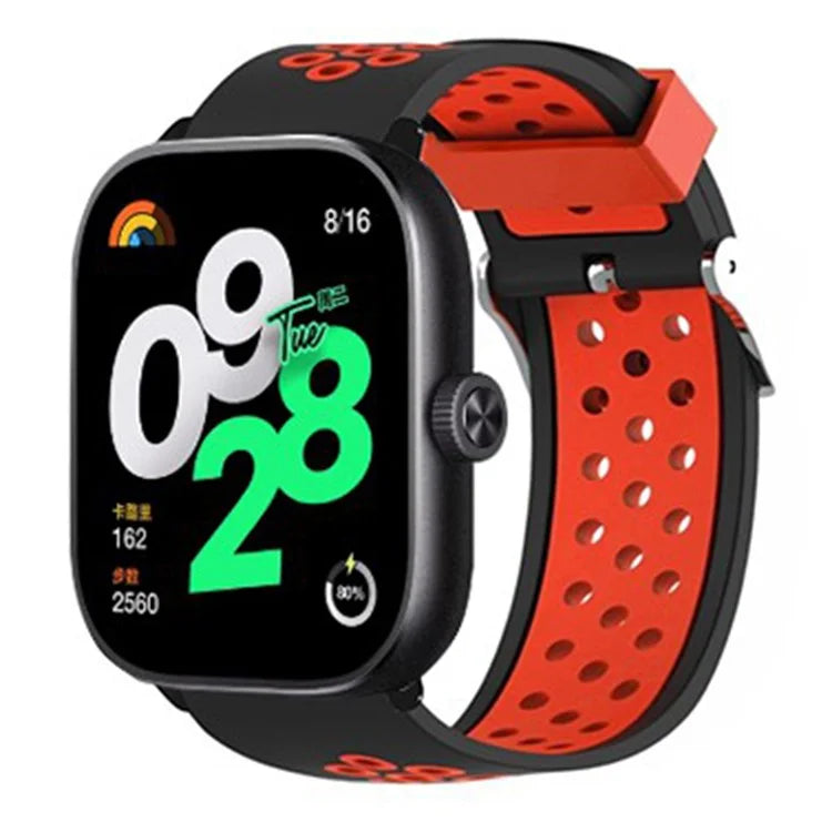 For Xiaomi Redmi Watch 4 Dual Color Silicone Watch Band Wrist Strap
