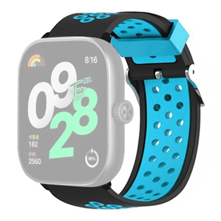 For Xiaomi Redmi Watch 4 Dual Color Silicone Watch Band Wrist Strap
