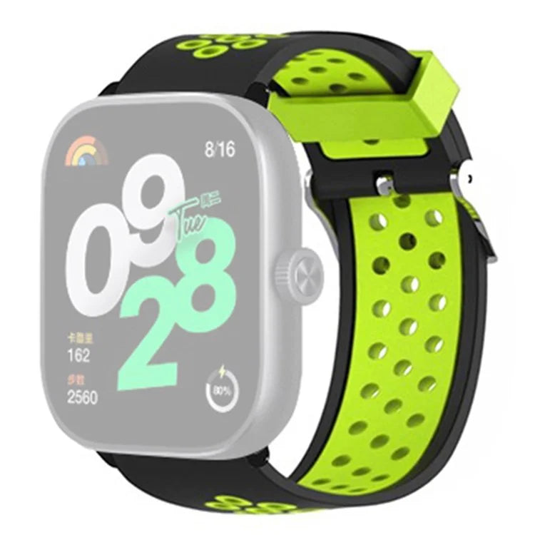 For Xiaomi Redmi Watch 4 Dual Color Silicone Watch Band Wrist Strap