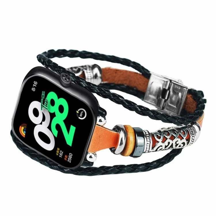 For Xiaomi Redmi Watch 4 Watch Band Retro Ethnic Style DIY Beaded Wrist Strap